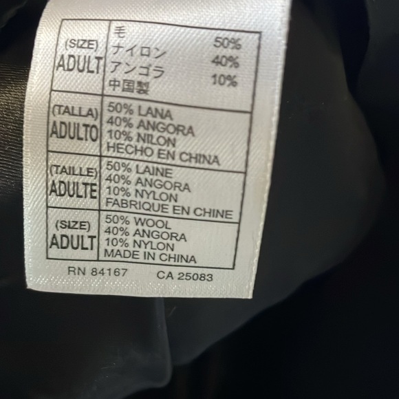 Disneyland Black Angora & Wool Blend Jockey Cap Hat wit Crystals - Picture 8 of 8